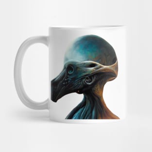 Face of a bird alien Mug